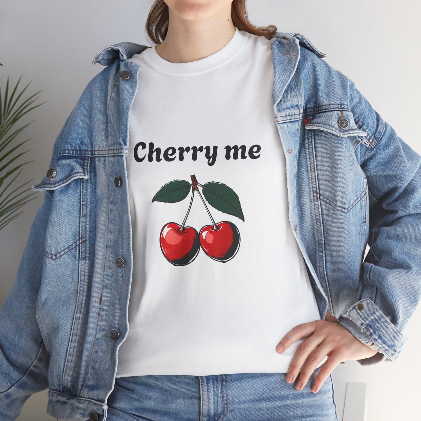 Cherry Me Unisex Heavy Cotton Tee - Fun Summer Vibe T-Shirt - Fui Fuiu Jewelry
