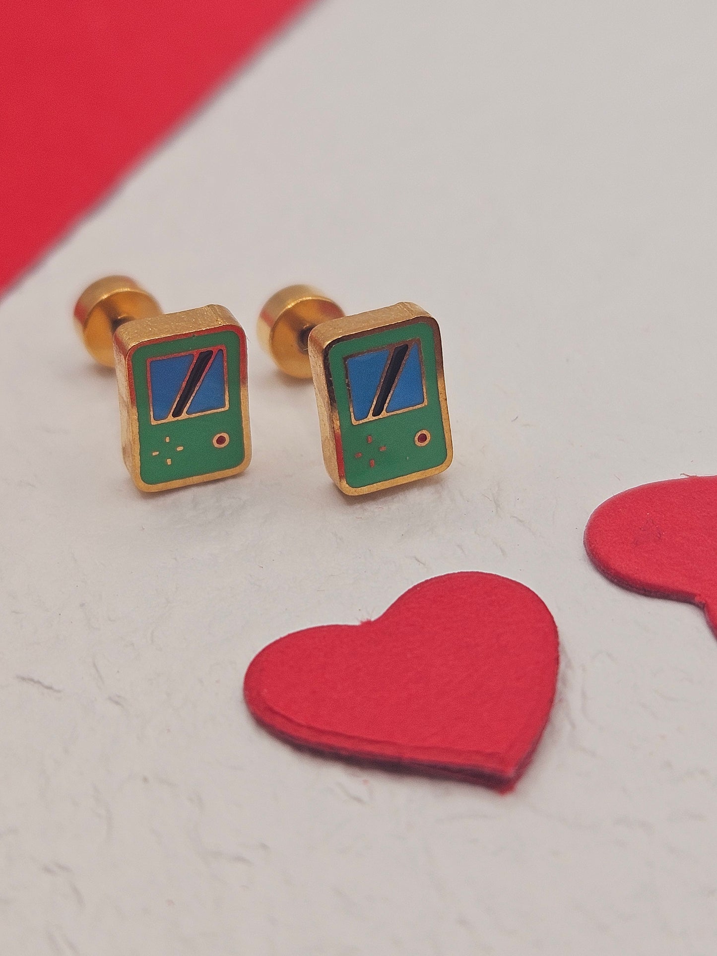 Studs enamel - Fui Fuiu Jewelry