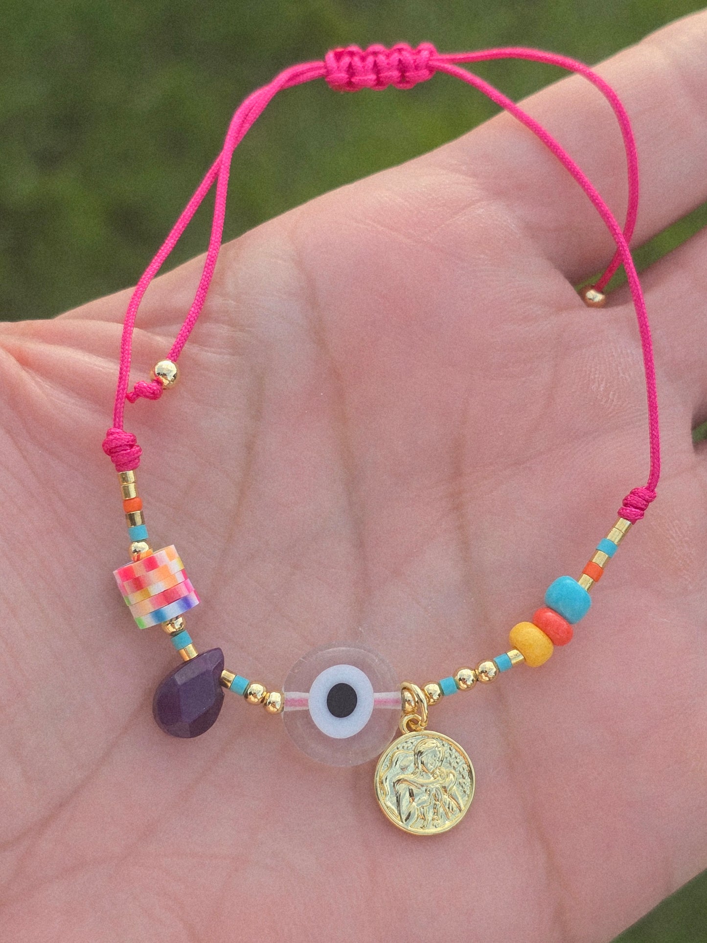 Hilo Rojo y protección bracelets lucky bracelets colorfully evil eyes purple - Fui Fuiu Jewelry