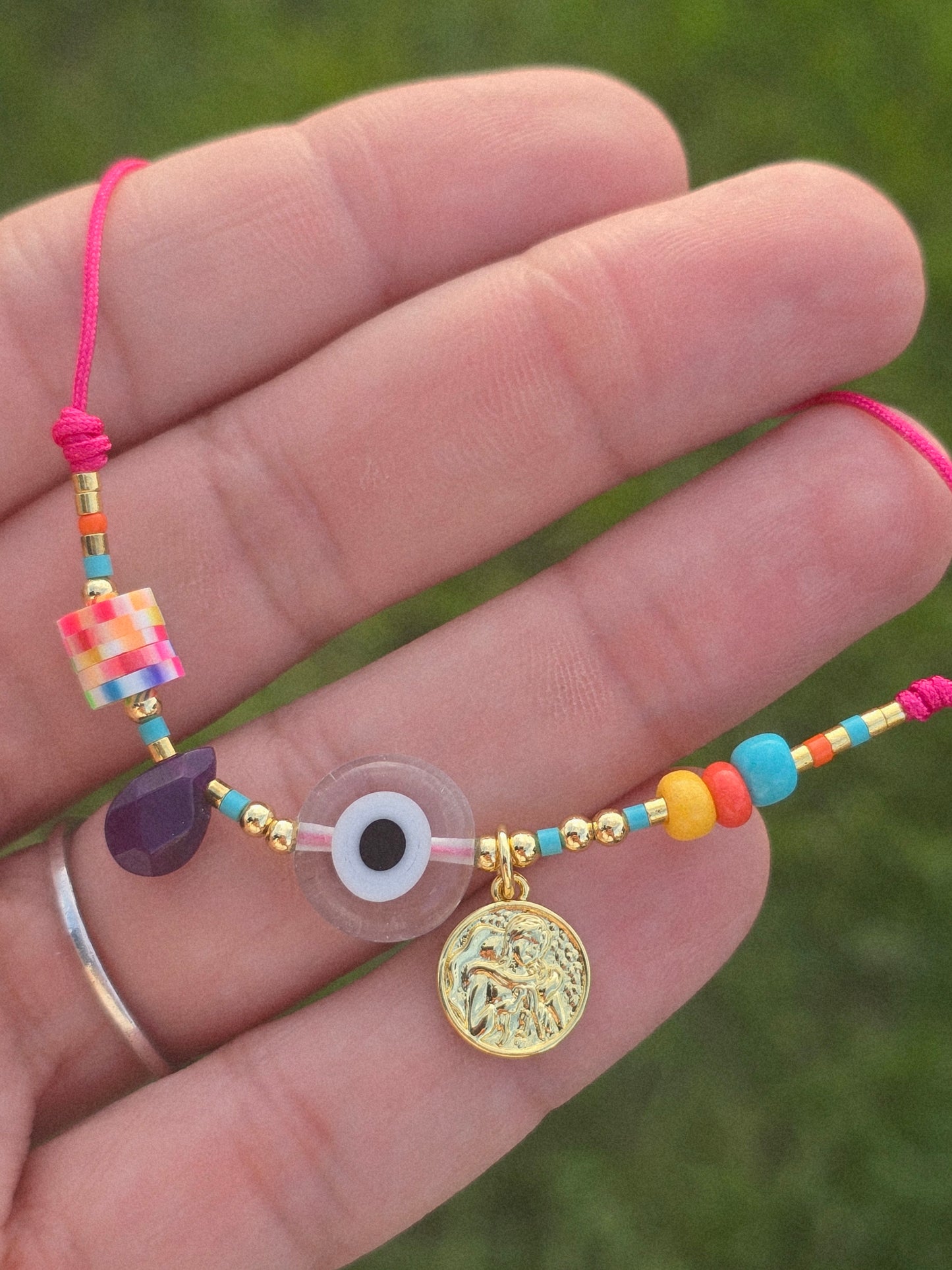 Hilo Rojo y protección bracelets lucky bracelets colorfully evil eyes purple - Fui Fuiu Jewelry