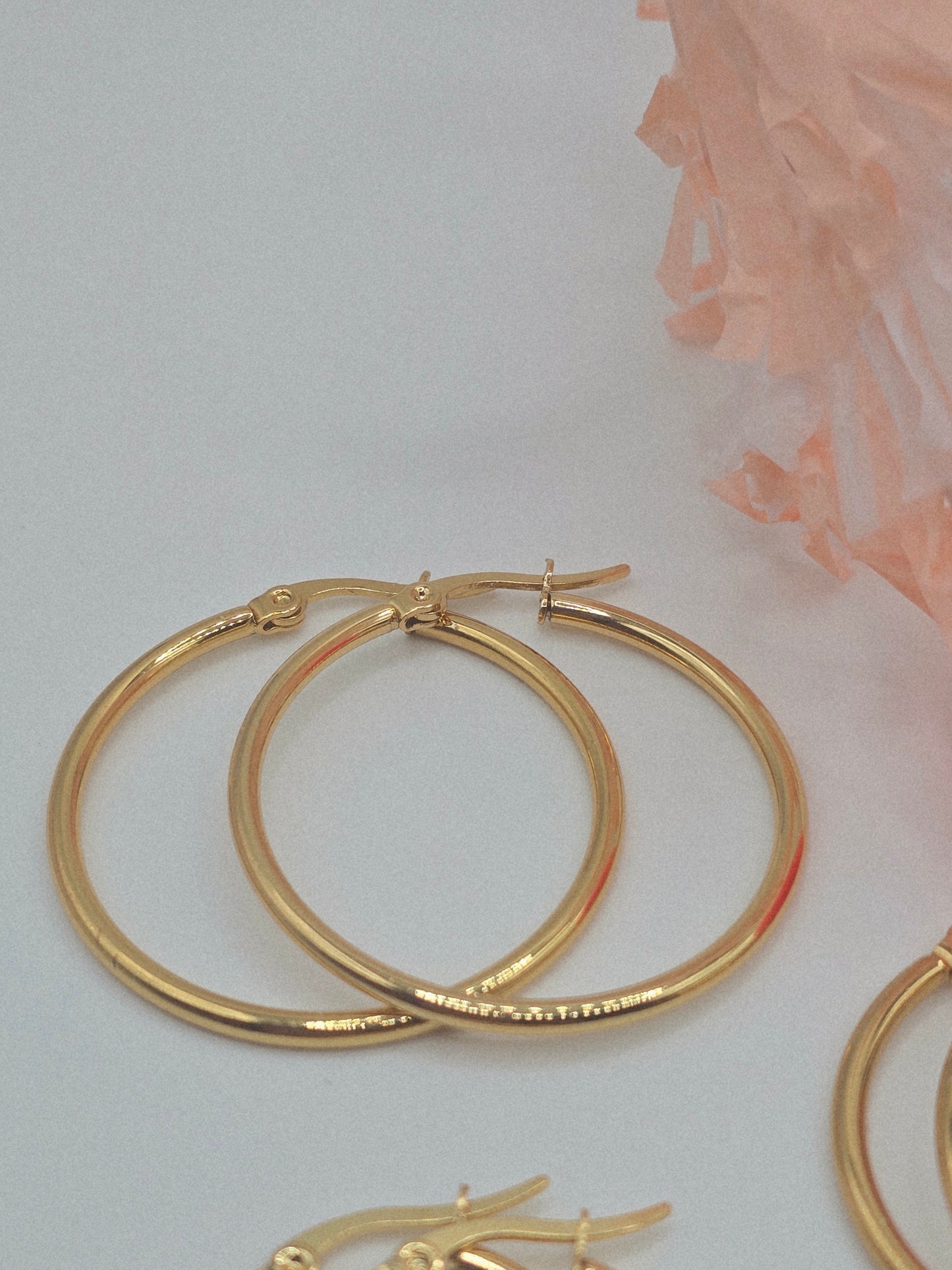 Earring hoops acero gold stainless steel ring aros zarcillos