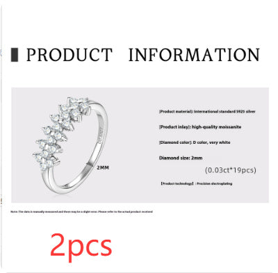 Moissanite S925 Sterling Silver Ring Niche Advanced Sense ring