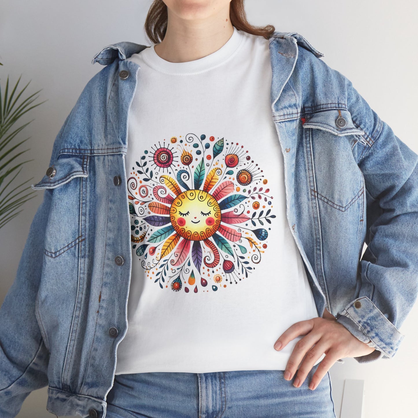 Sunflower girl colorfull T-Shirt boho design  | Etsy Best Seller - Fui Fuiu Jewelry