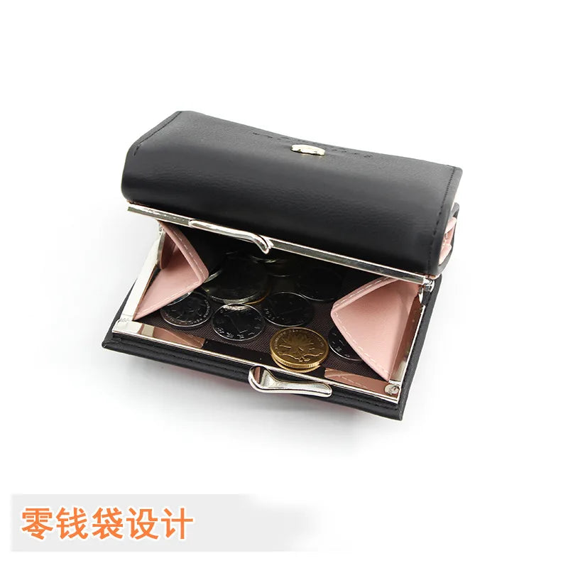 Small Women Wallet loving heart Short Women's Wallet Card Holder Girls Mini Woman Fashion Lady Coin Purse for Female Clutch Bag