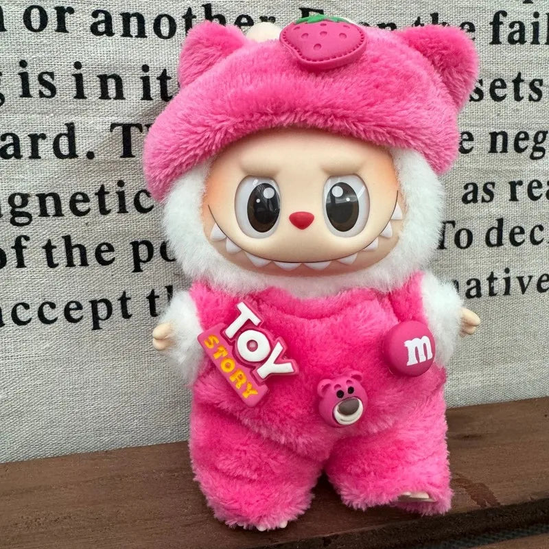 Labubu Doll 17cm Fashion Hoodie Clothing BJD Mini Replacement Cartoon Doll Accessory Cute Decorative Item for Figurines - Fui Fuiu Jewelry
