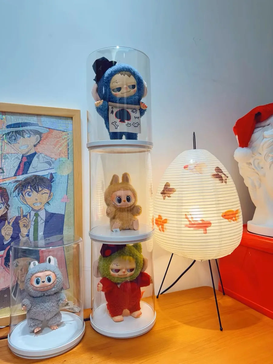 Labubu Pendant Display Box Rotating Transparent Labubu Doll Storage Blind Box Storage Display Dustproof And Moisture-Proof - Fui Fuiu Jewelry