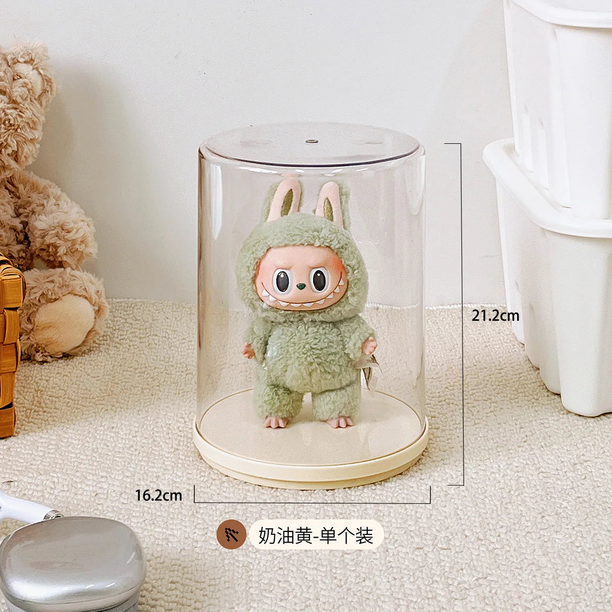 Labubu Pendant Display Box Rotating Transparent Labubu Doll Storage Blind Box Storage Display Dustproof And Moisture-Proof - Fui Fuiu Jewelry