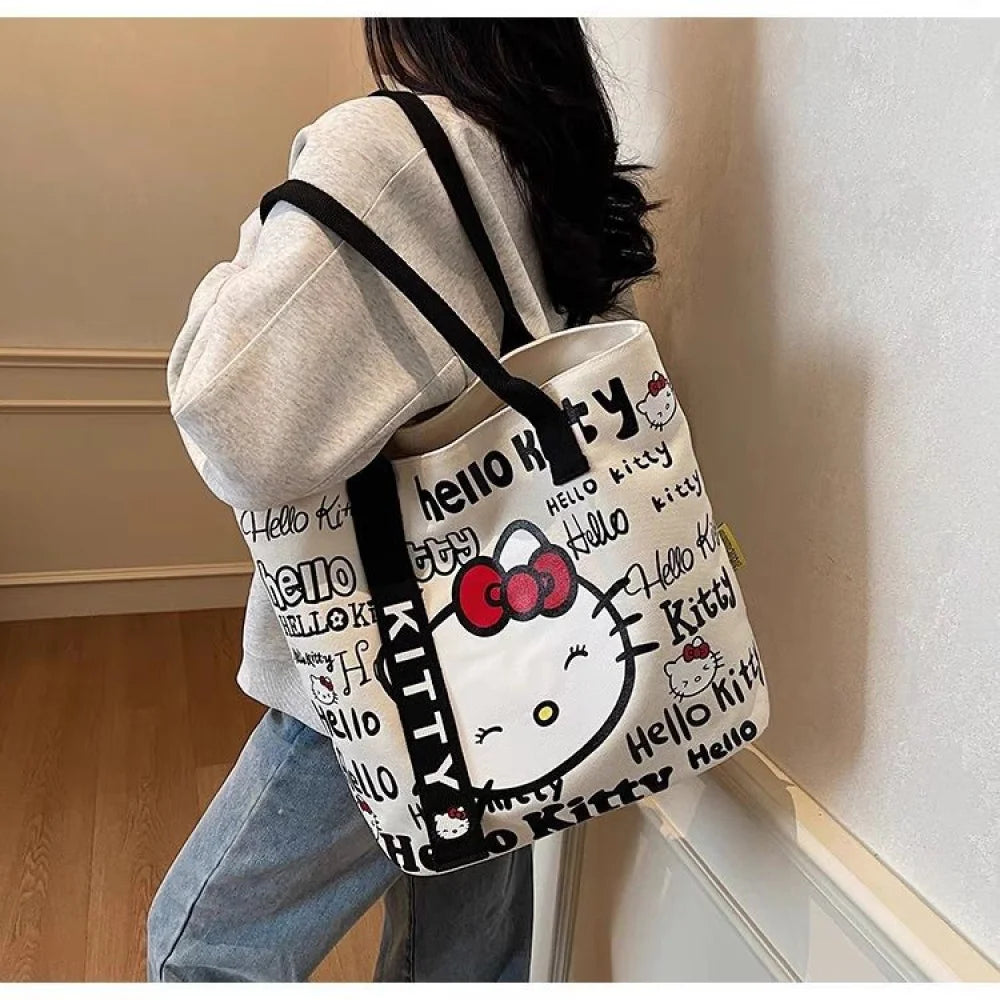 Sanrio Hello Kitty Shoulder Bag Cute Cartoon KT Cat Handbag Girls Backpack Schoolbag Holiday Gifts