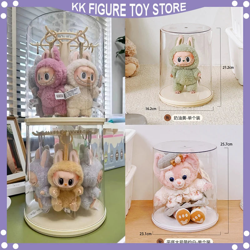 Labubu Pendant Display Box Rotating Transparent Labubu Doll Storage Blind Box Storage Display Dustproof And Moisture-Proof - Fui Fuiu Jewelry