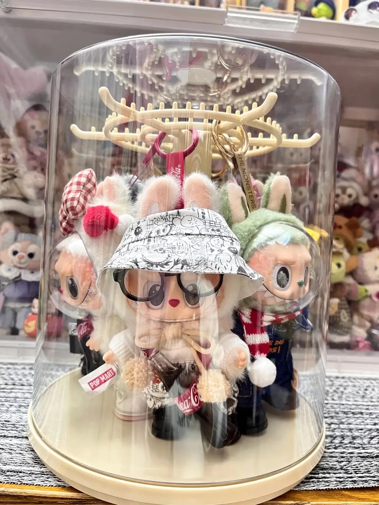 Labubu Pendant Display Box Rotating Transparent Labubu Doll Storage Blind Box Storage Display Dustproof And Moisture-Proof - Fui Fuiu Jewelry