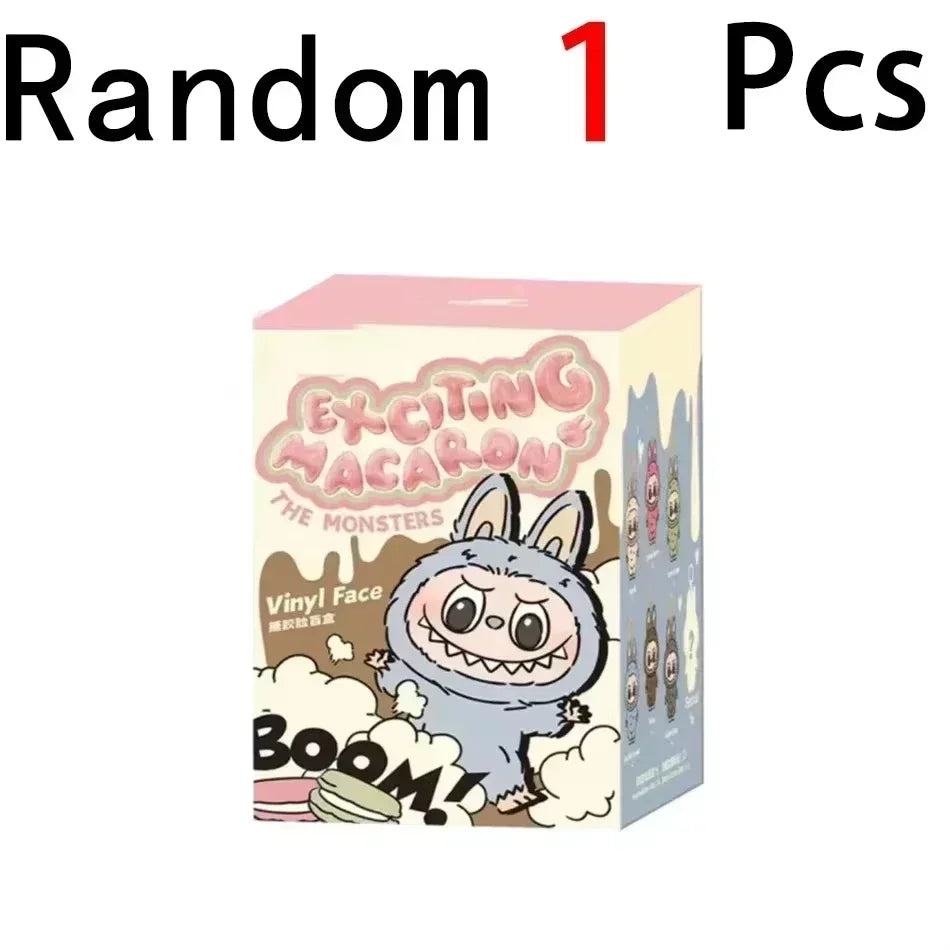 1:1 High Quality Kawaii Monster Labubu Blind Box Series PVC Labubu Macaron Pendant Doll Monster Keychain Birthday Christmas Gift - Fui Fuiu Jewelry