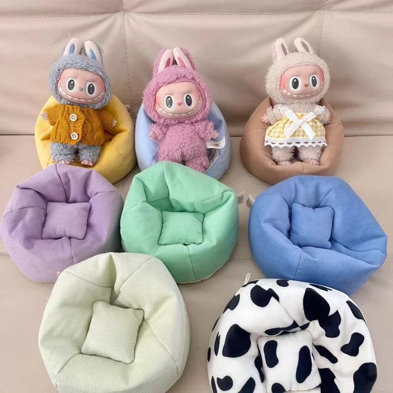 Labubu Doll Sofa for Labubu Mini Lazy Sofa Bed V1 V2 V3 DIY Clothing Accessories Cute Doll Cushion Children's Toy Gift - Fui Fuiu Jewelry