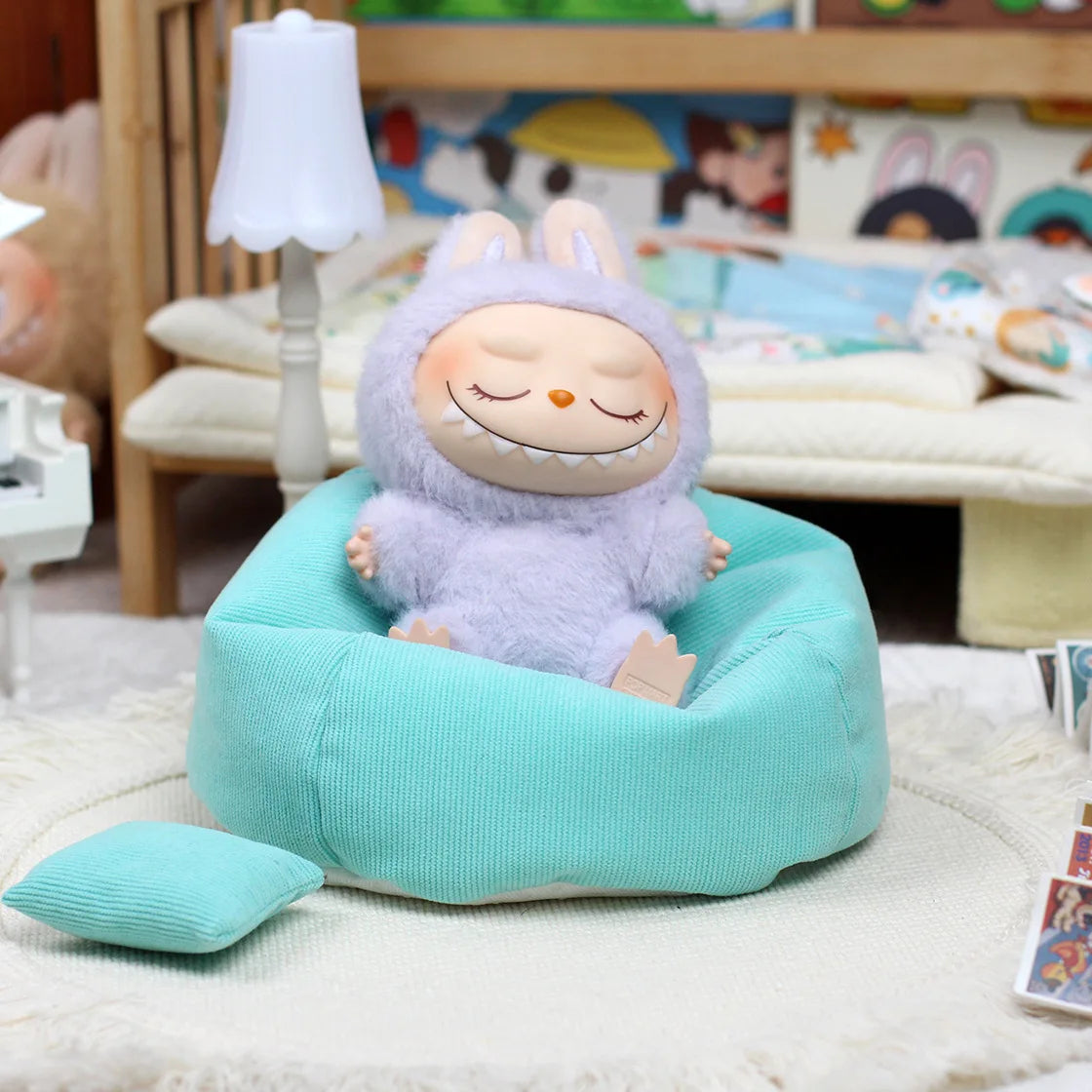 Labubu Doll Sofa for Labubu Mini Lazy Sofa Bed V1 V2 V3 DIY Clothing Accessories Cute Doll Cushion Children's Toy Gift - Fui Fuiu Jewelry