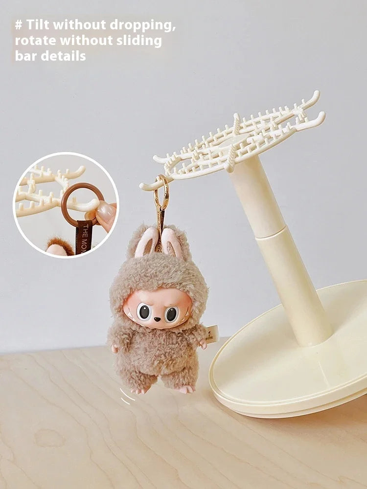 Labubu Pendant Display Box Rotating Transparent Labubu Doll Storage Blind Box Storage Display Dustproof And Moisture-Proof - Fui Fuiu Jewelry