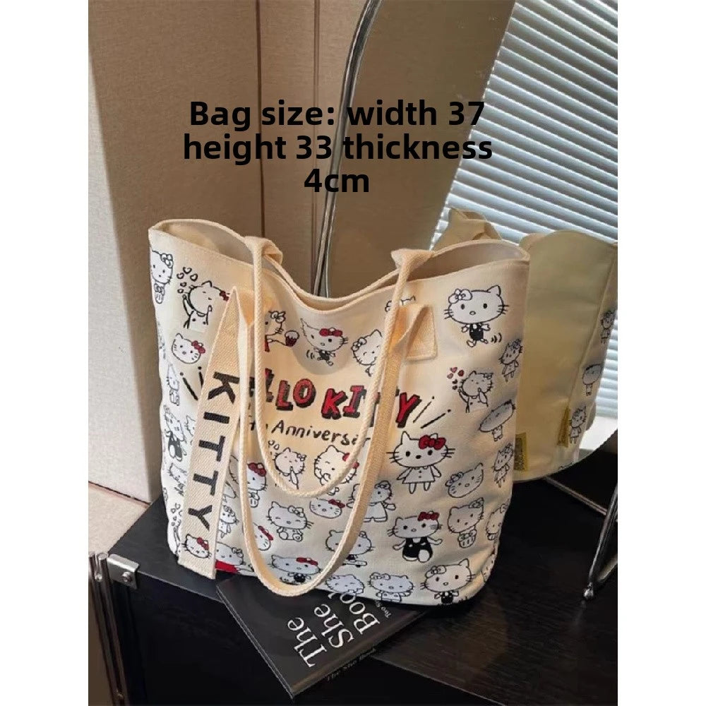 Sanrio Hello Kitty Shoulder Bag Cute Cartoon KT Cat Handbag Girls Backpack Schoolbag Holiday Gifts