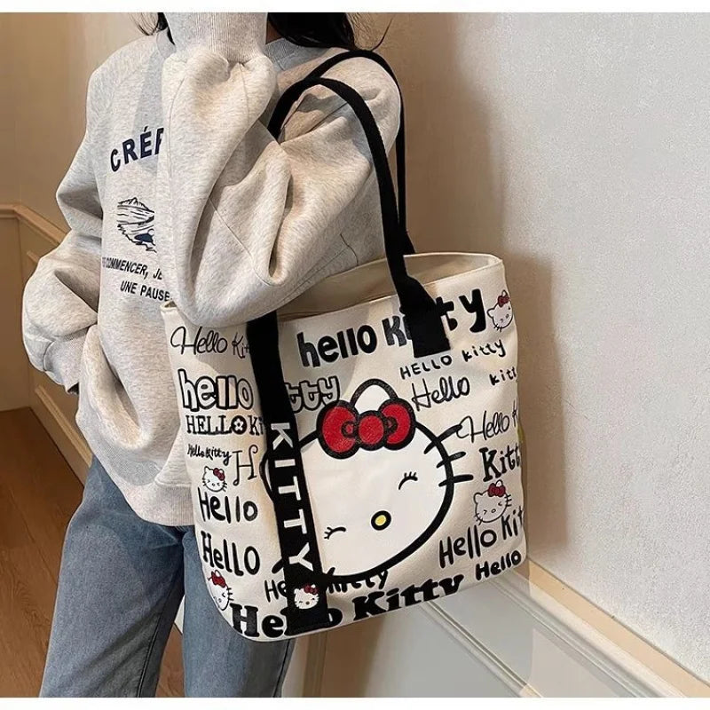 Sanrio Hello Kitty Shoulder Bag Cute Cartoon KT Cat Handbag Girls Backpack Schoolbag Holiday Gifts