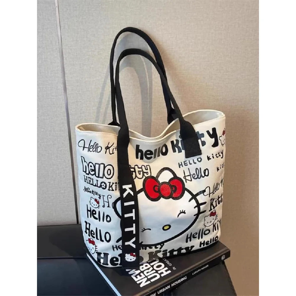 Sanrio Hello Kitty Shoulder Bag Cute Cartoon KT Cat Handbag Girls Backpack Schoolbag Holiday Gifts