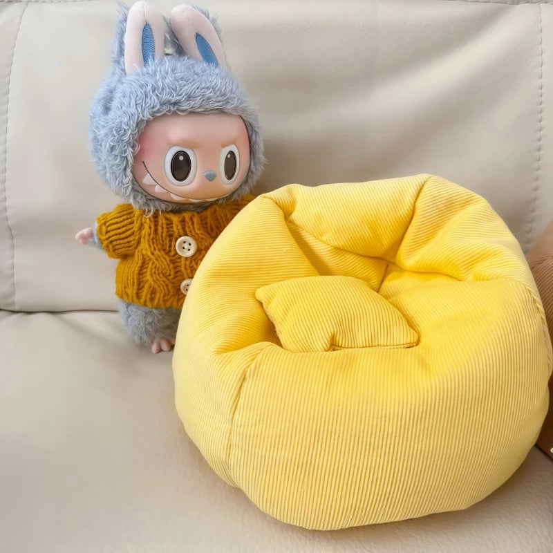 Labubu Doll Sofa for Labubu Mini Lazy Sofa Bed V1 V2 V3 DIY Clothing Accessories Cute Doll Cushion Children's Toy Gift - Fui Fuiu Jewelry