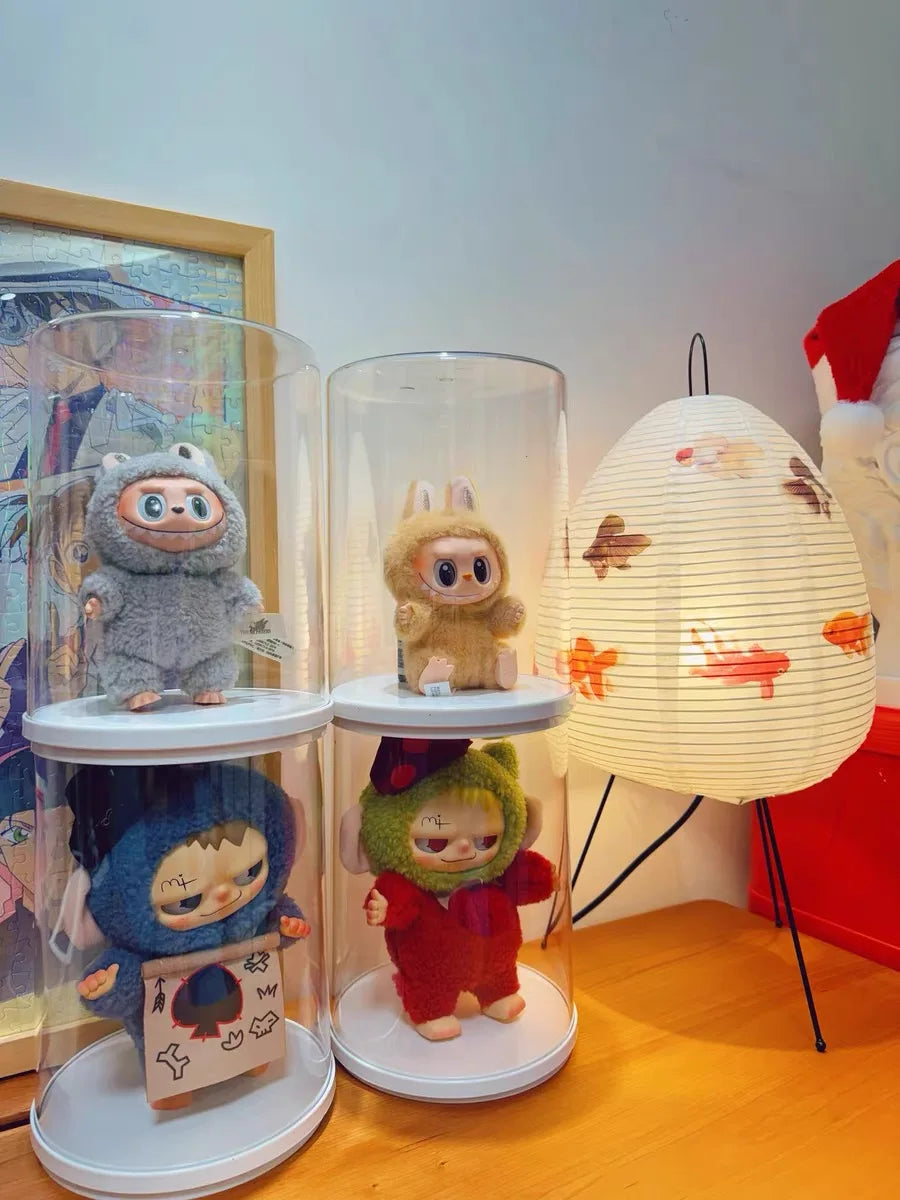 Labubu Pendant Display Box Rotating Transparent Labubu Doll Storage Blind Box Storage Display Dustproof And Moisture-Proof - Fui Fuiu Jewelry