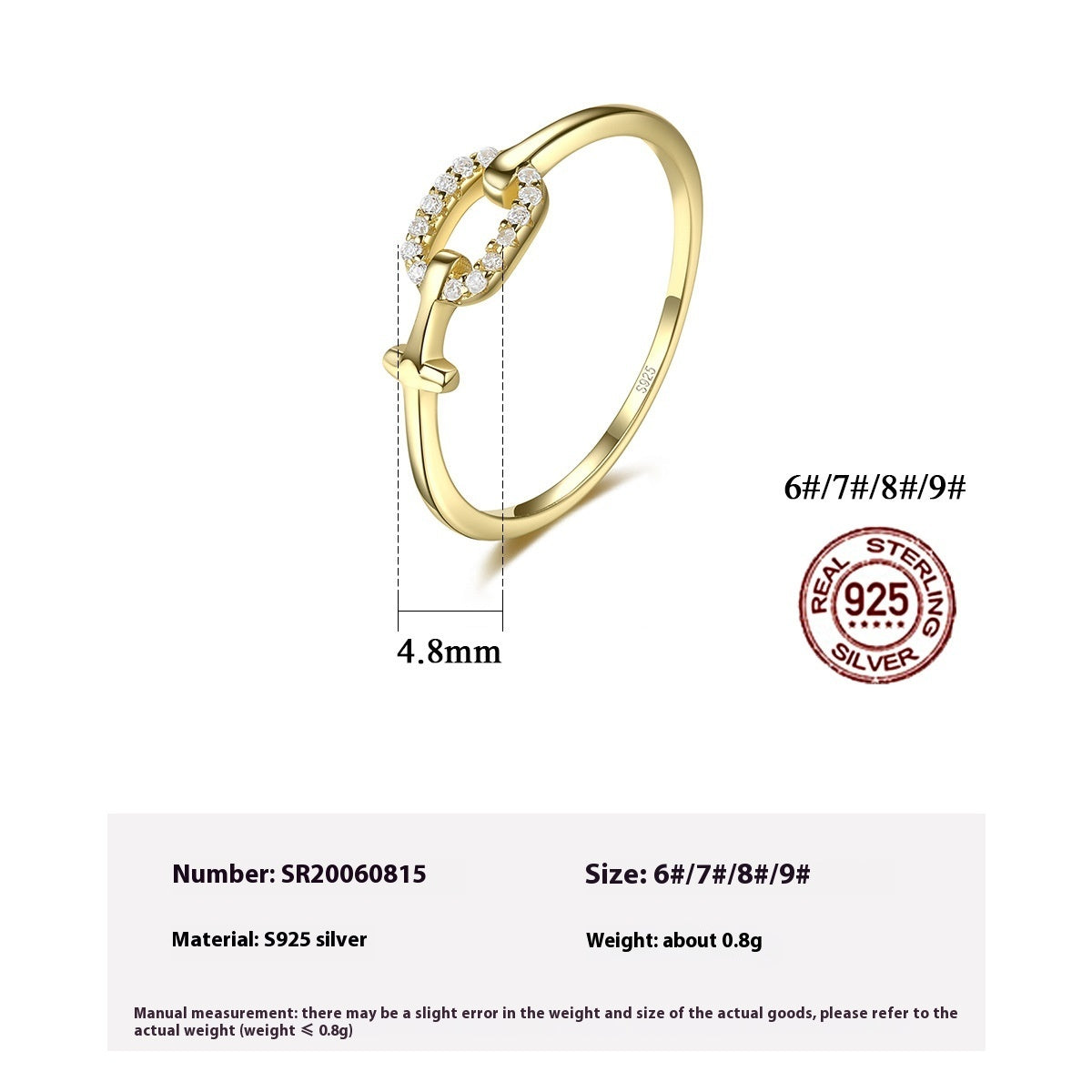 Ring Female S925 Sterling Silver Micro Inlaid Zircon anillos ring