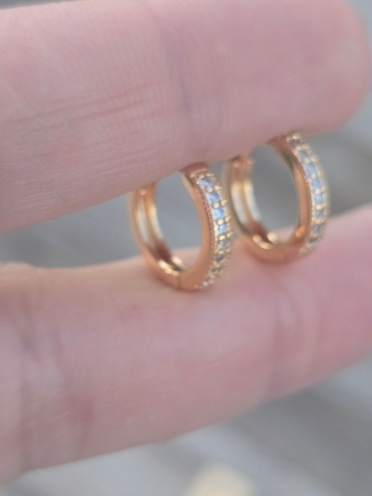 Earring 14K Gold Brasilian hoops and brilliants ring aros zarcillos aretes en gold filled - Fui Fuiu Jewelry