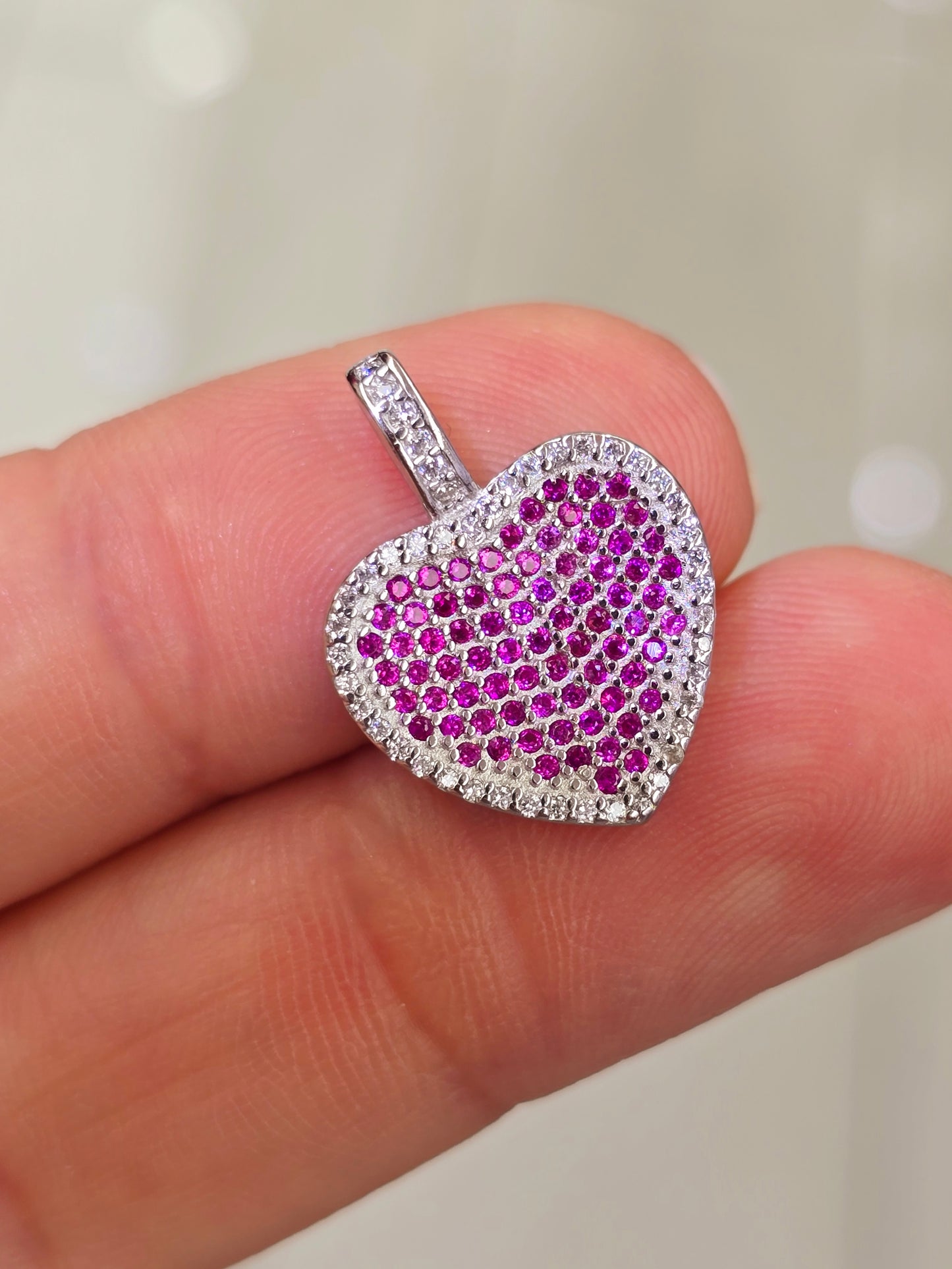 Sterling Silver heart necklace cadena de plata 925 corazon - Fui Fuiu Jewelry