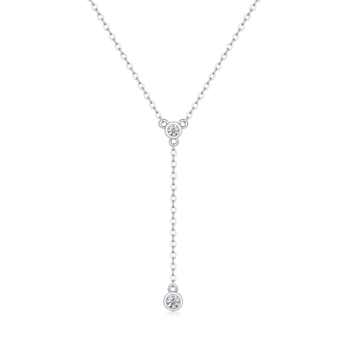 Tassel - A Fashionable And Luxurious Diamond Jewelry Pendant  With Moissanite S925 Sterling Silver And Platinum Plating