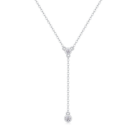 Tassel - A Fashionable And Luxurious Diamond Jewelry Pendant  With Moissanite S925 Sterling Silver And Platinum Plating