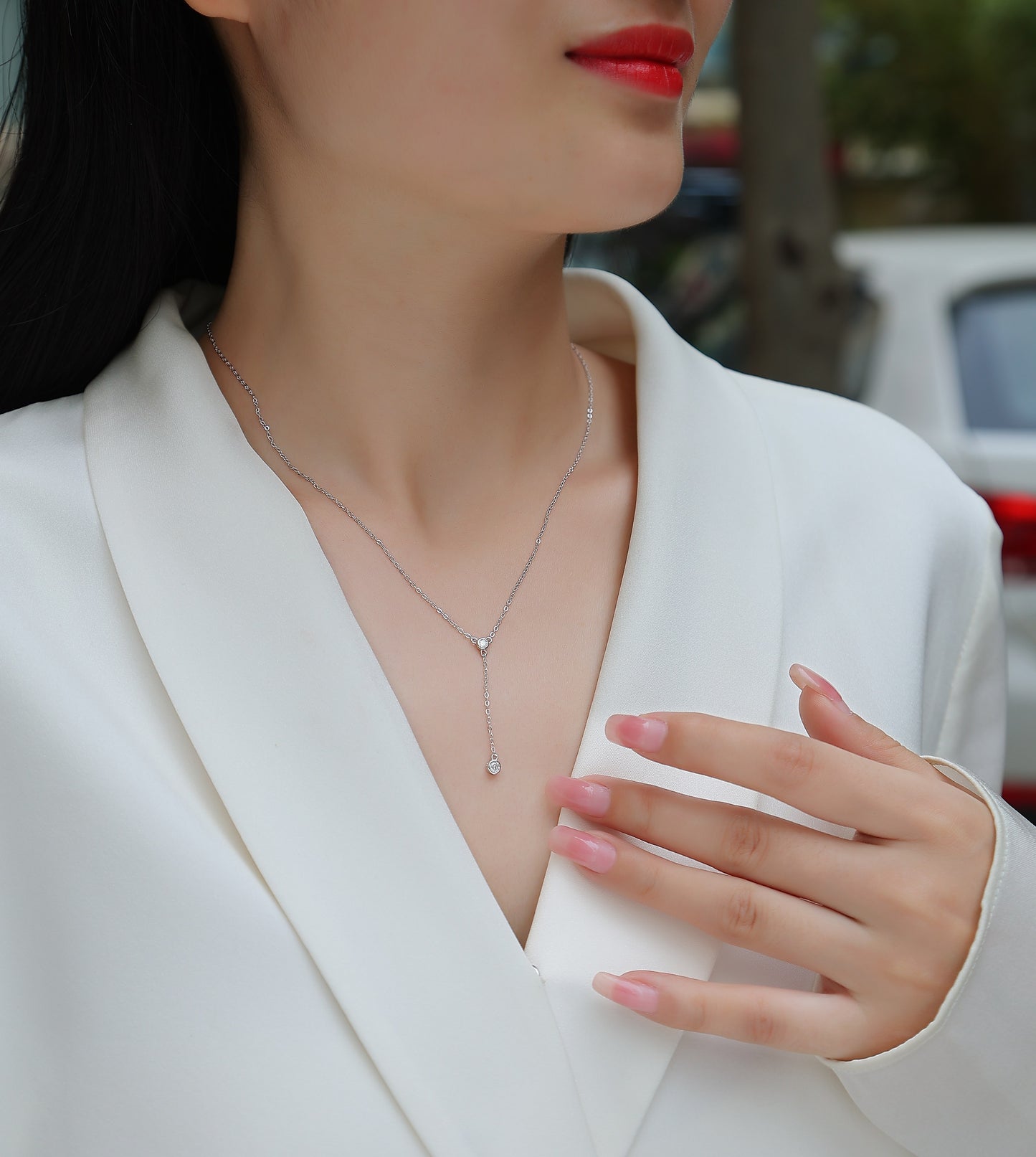 Tassel - A Fashionable And Luxurious Diamond Jewelry Pendant  With Moissanite S925 Sterling Silver And Platinum Plating