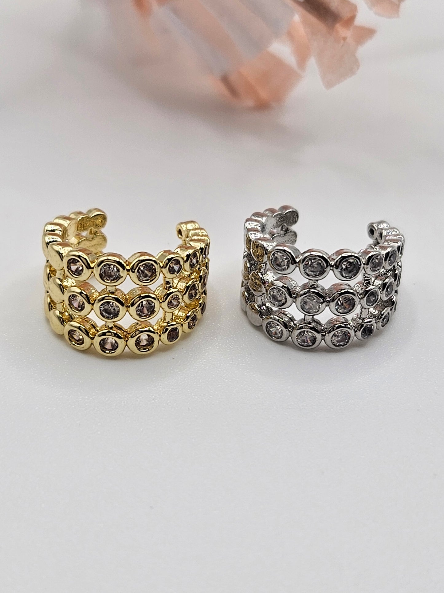 Earcuff clear zirconia design