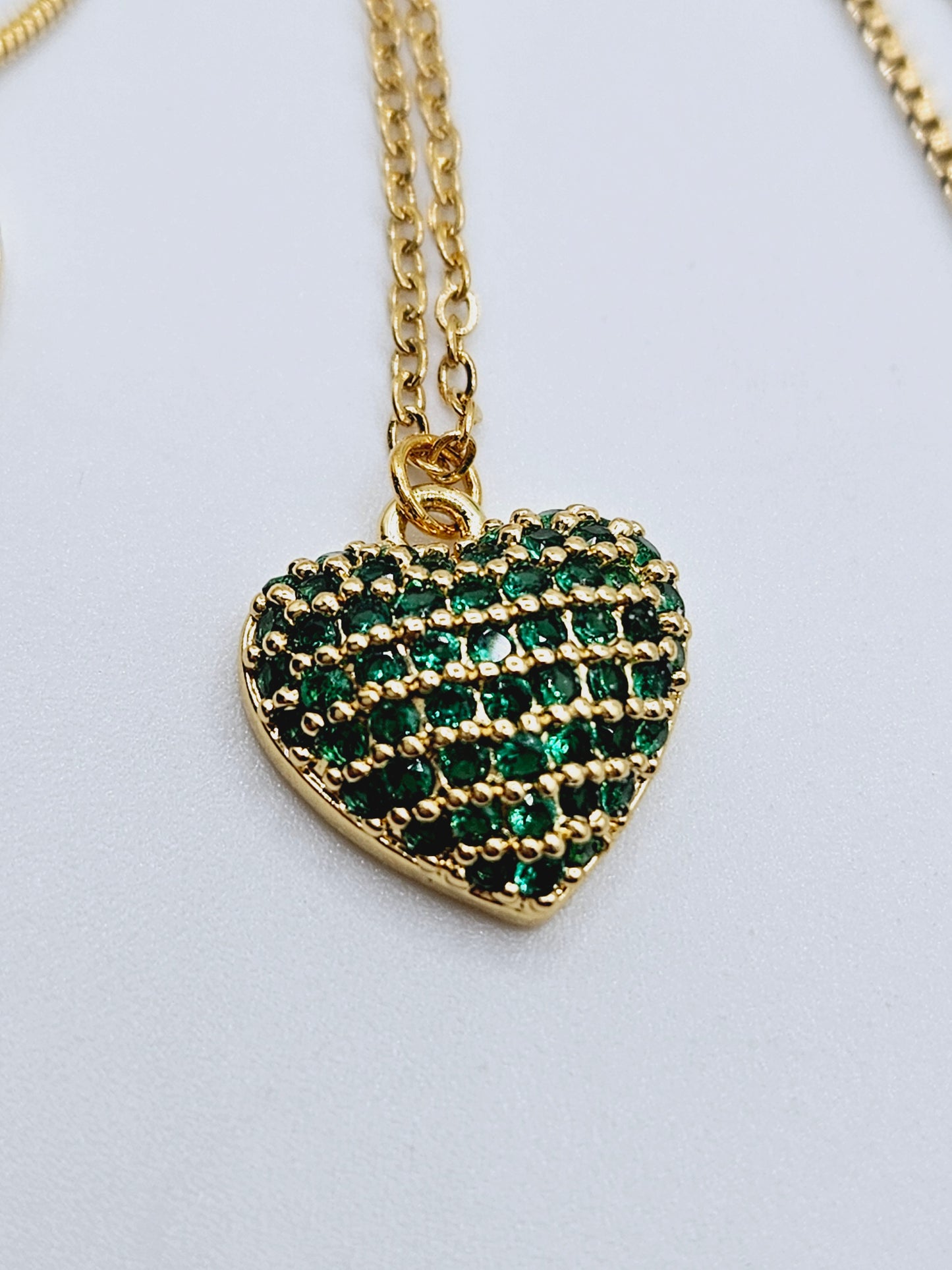 Full zirconia heart necklace