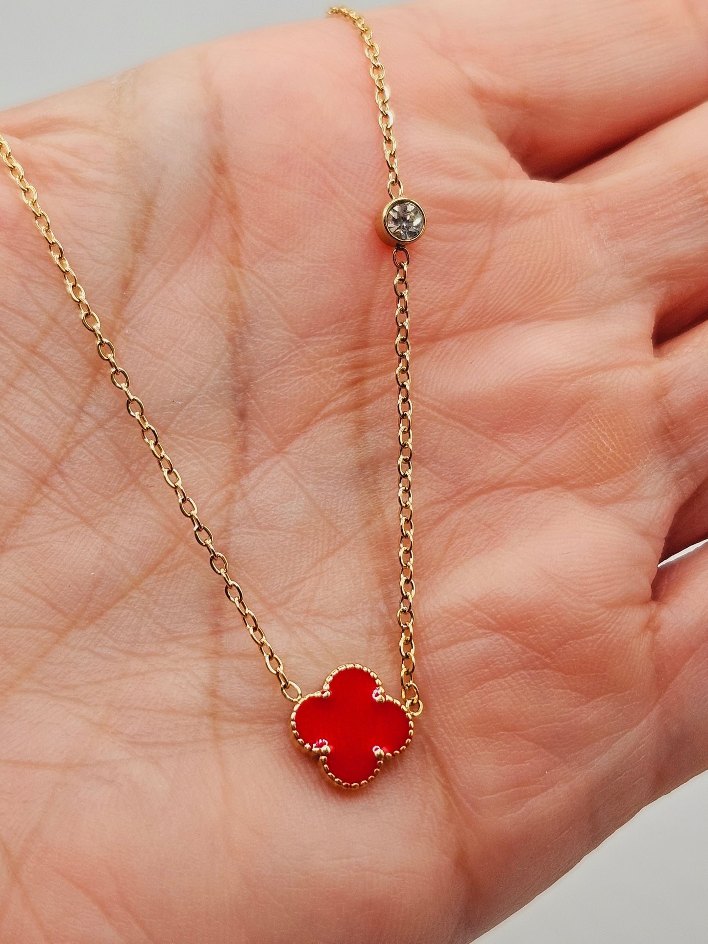 Little clover black necklace