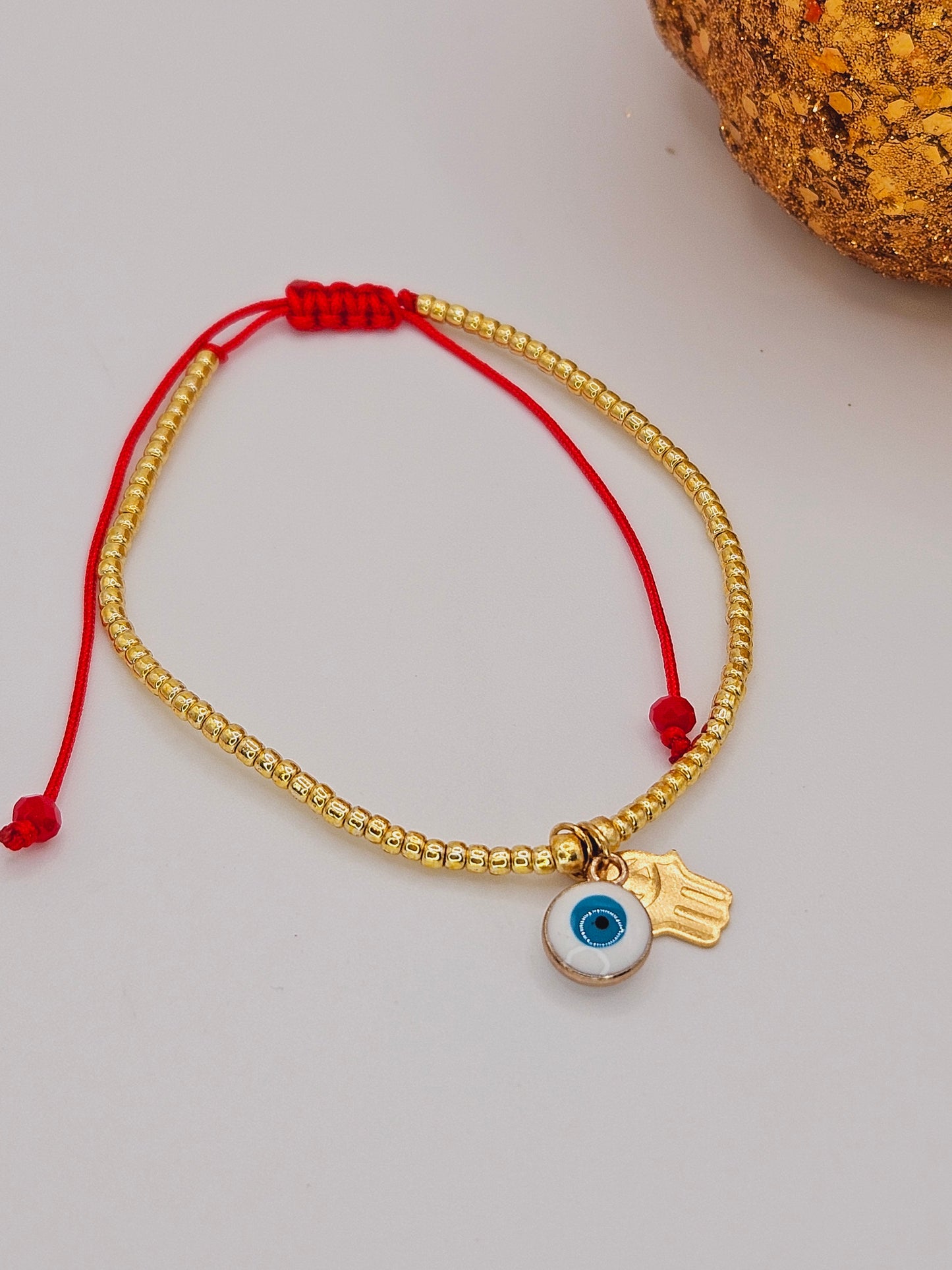 Evil eyes and Hamsa hand bracelet