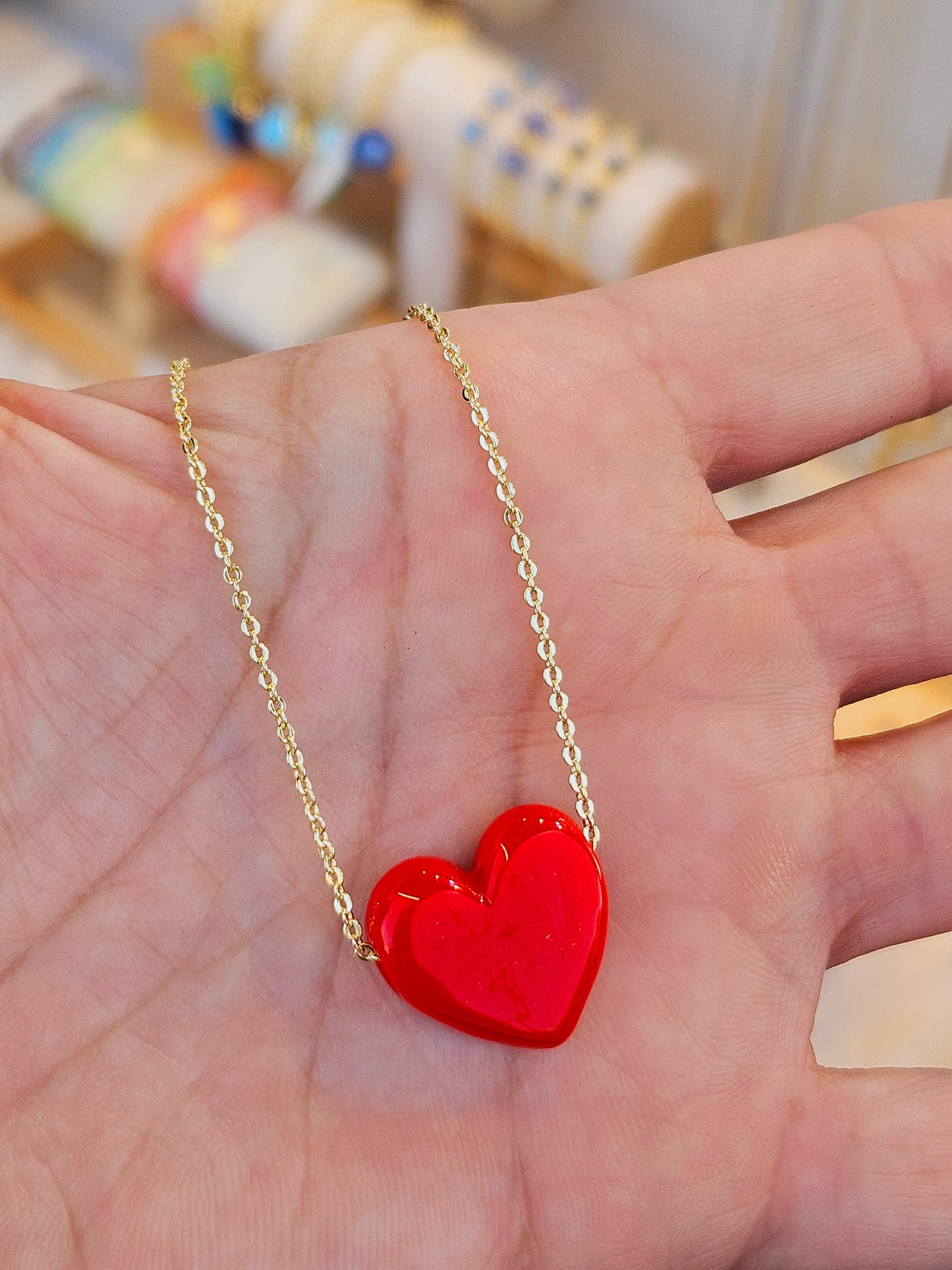 Red heart necklace