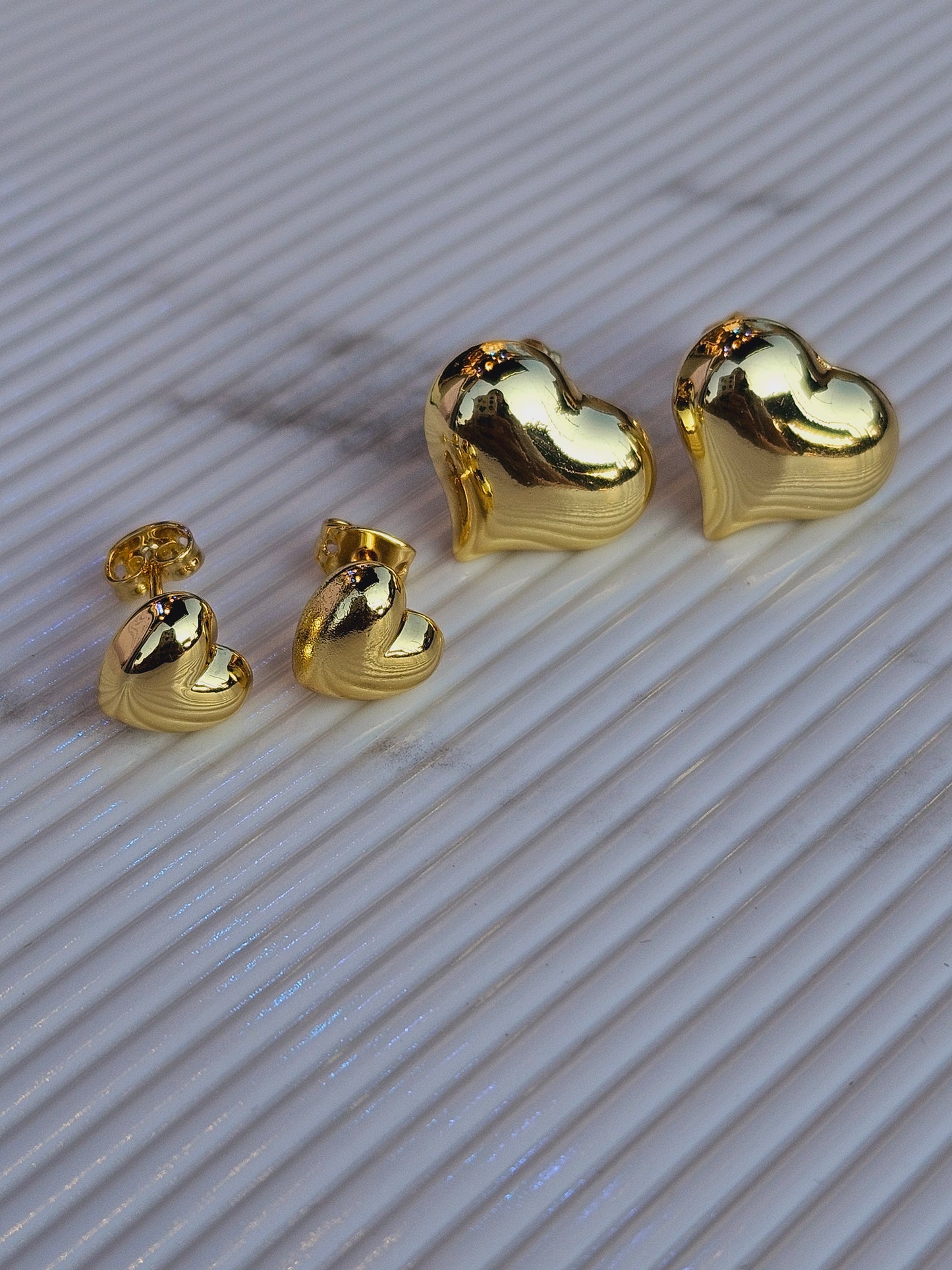 Chunky heart earrings