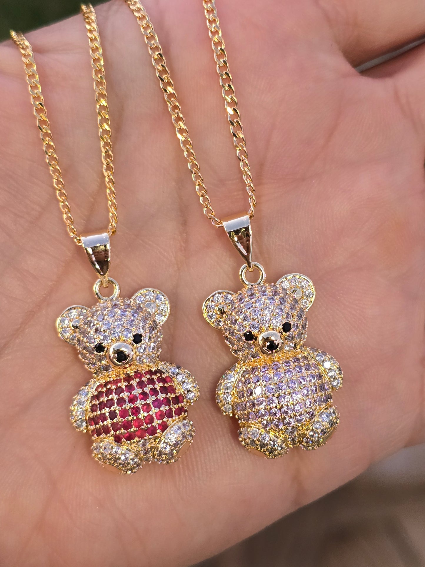 Teddy bear Necklace / Cadena de Oro con dije de Osito