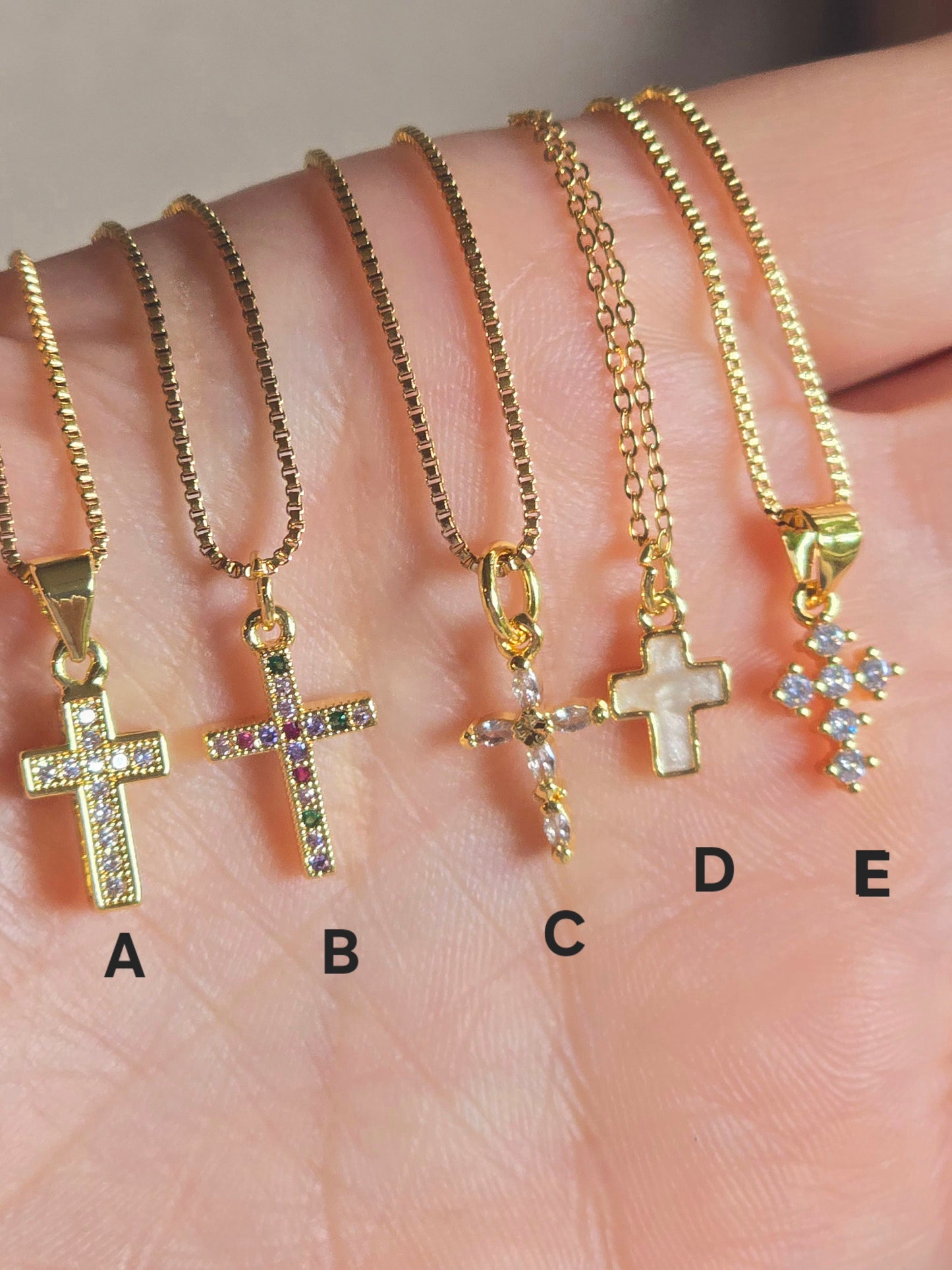 Little cross necklaces