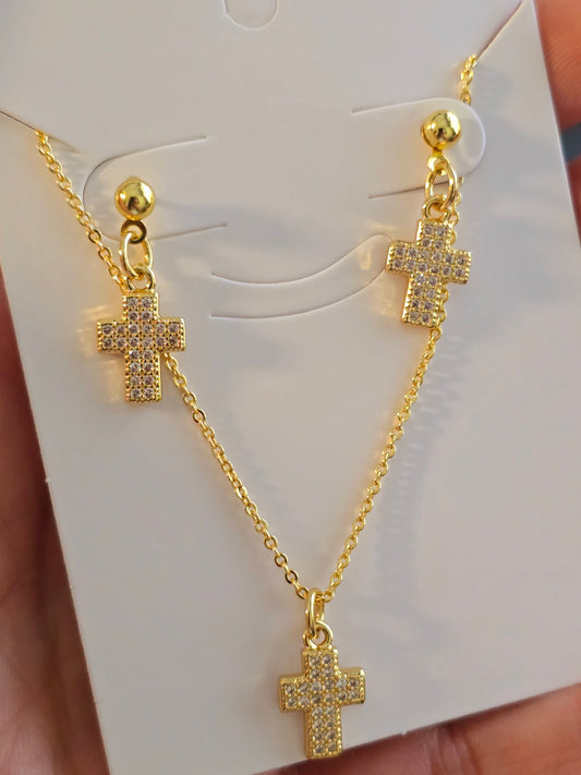 Set Necklace + Earrings/ cadena + aretes