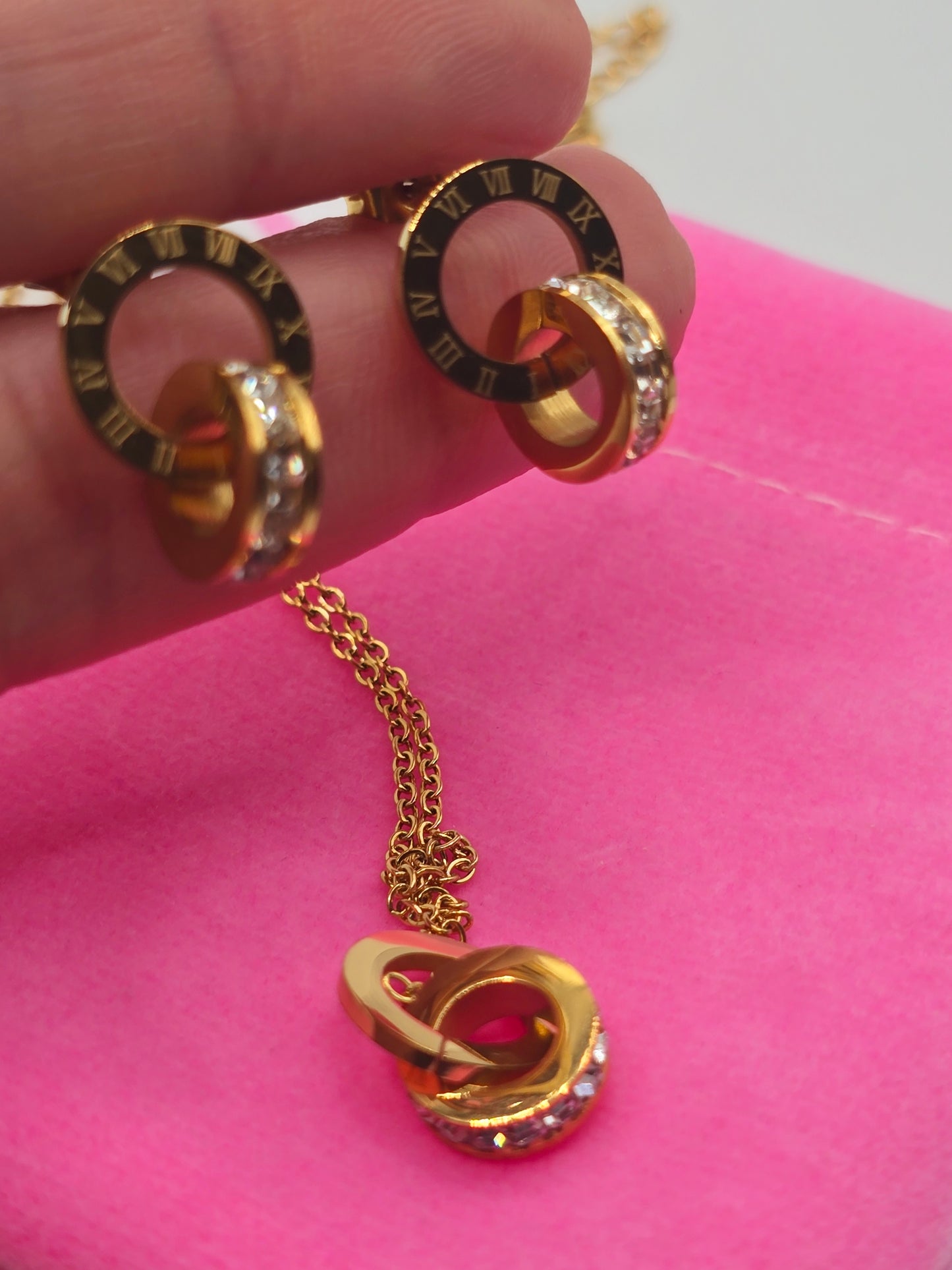 Set Cadena y Aretes aros - Fui Fuiu Jewelry