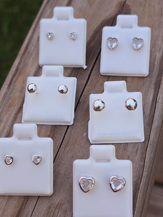 Ball Studs Sterling Silver Bolas de plata 925 topitos aretes