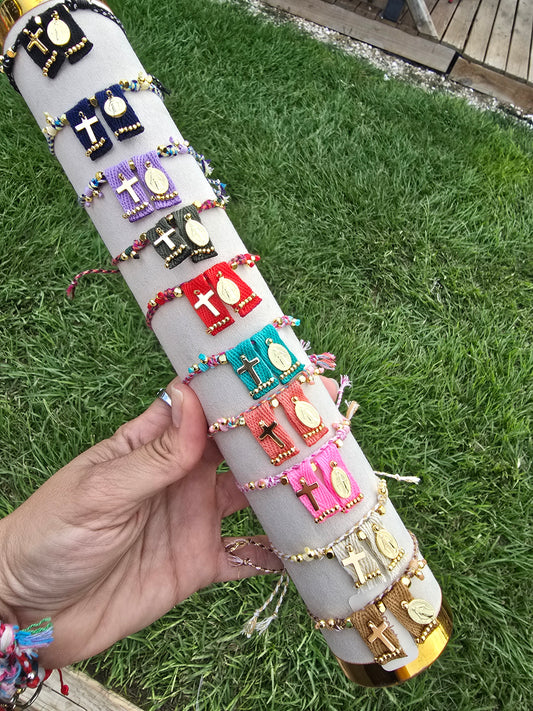 Escapulario bracelets pulsera hilo - Fui Fuiu Jewelry