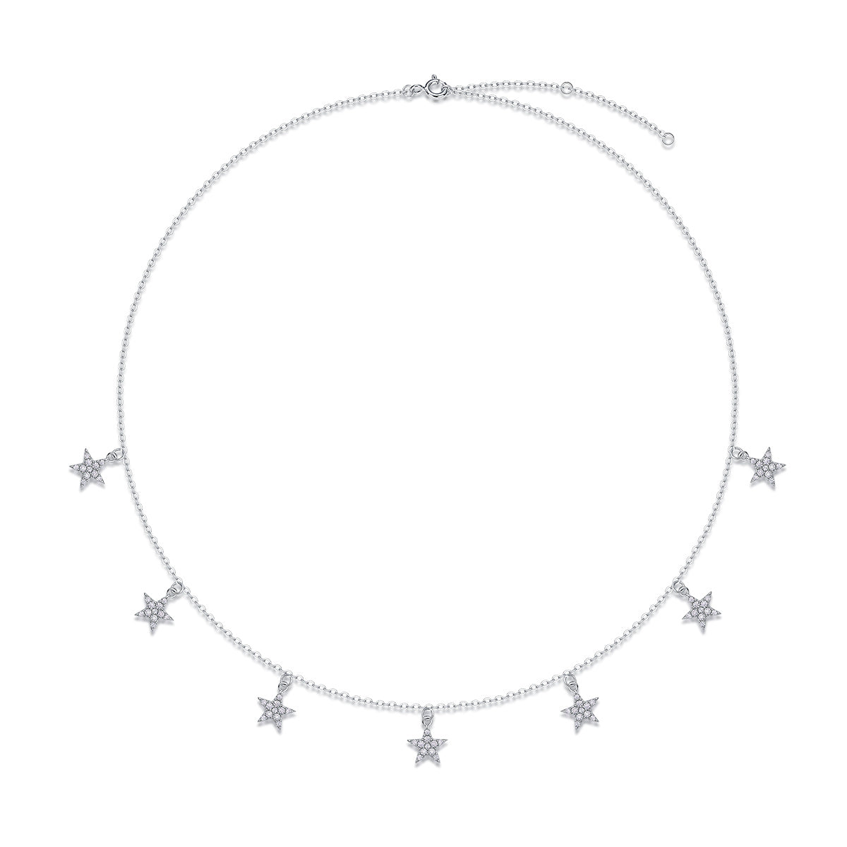 Star Love - A Fashionable And Luxurious Diamond Jewelry Pendant Set With Moissanite S925 Sterling Silver And Platinum Plating