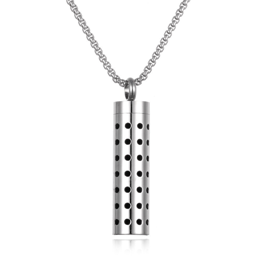 Aromatherapy Pendant Perfume Bottle Essential Oil Titanium Steel necklace