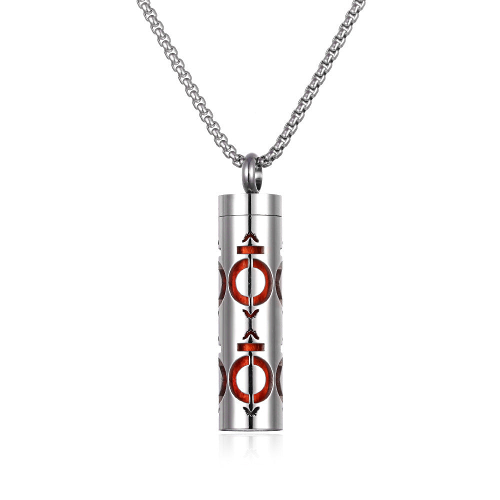 Aromatherapy Pendant Perfume Bottle Essential Oil Titanium Steel necklace