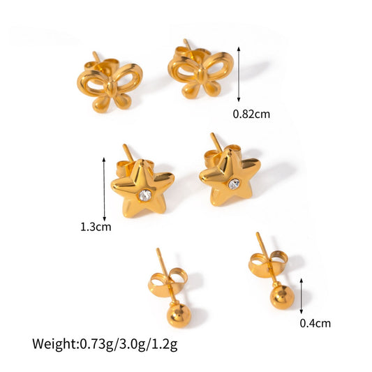 Women's Premium Niche Earrings studs aretes pequenos para Damas