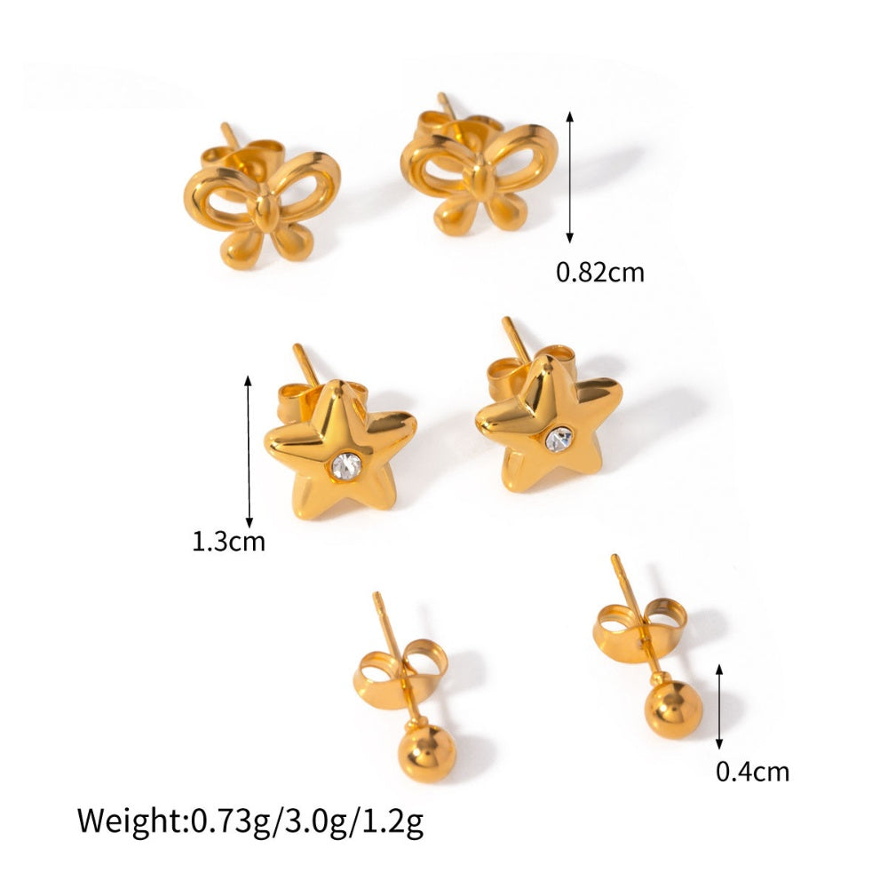 Women's Premium Niche Earrings studs aretes pequenos para Damas