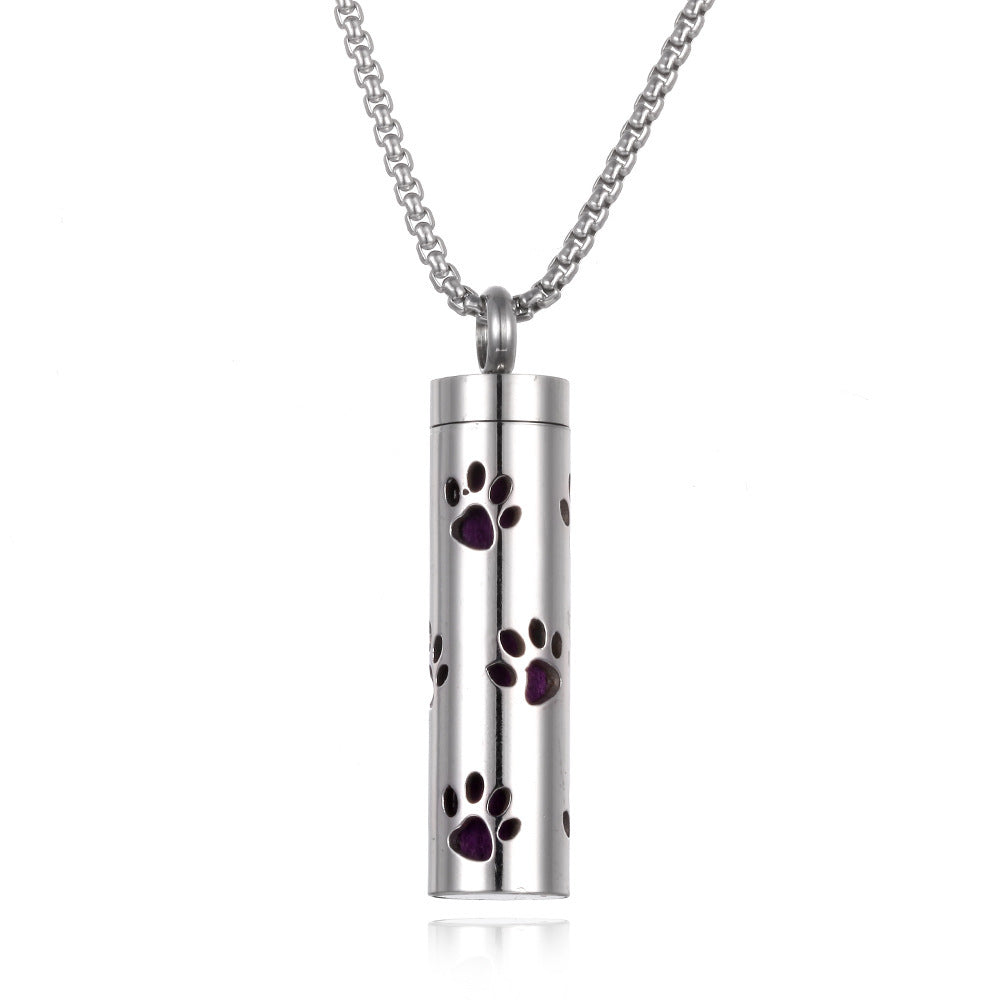 Aromatherapy Pendant Perfume Bottle Essential Oil Titanium Steel necklace