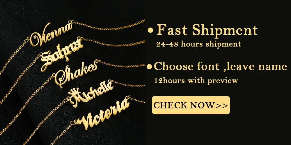 Custom Name Necklace Personalized Golden Choker Stainless Steel Necklaces For Women Man Customized Jewelry Couple Gift - Fui Fuiu Jewelry