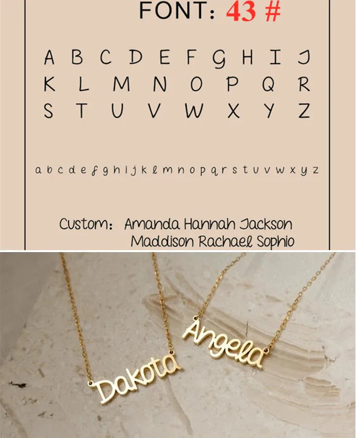 Custom Name Necklace Personalized Golden Choker Stainless Steel Necklaces For Women Man Customized Jewelry Couple Gift - Fui Fuiu Jewelry