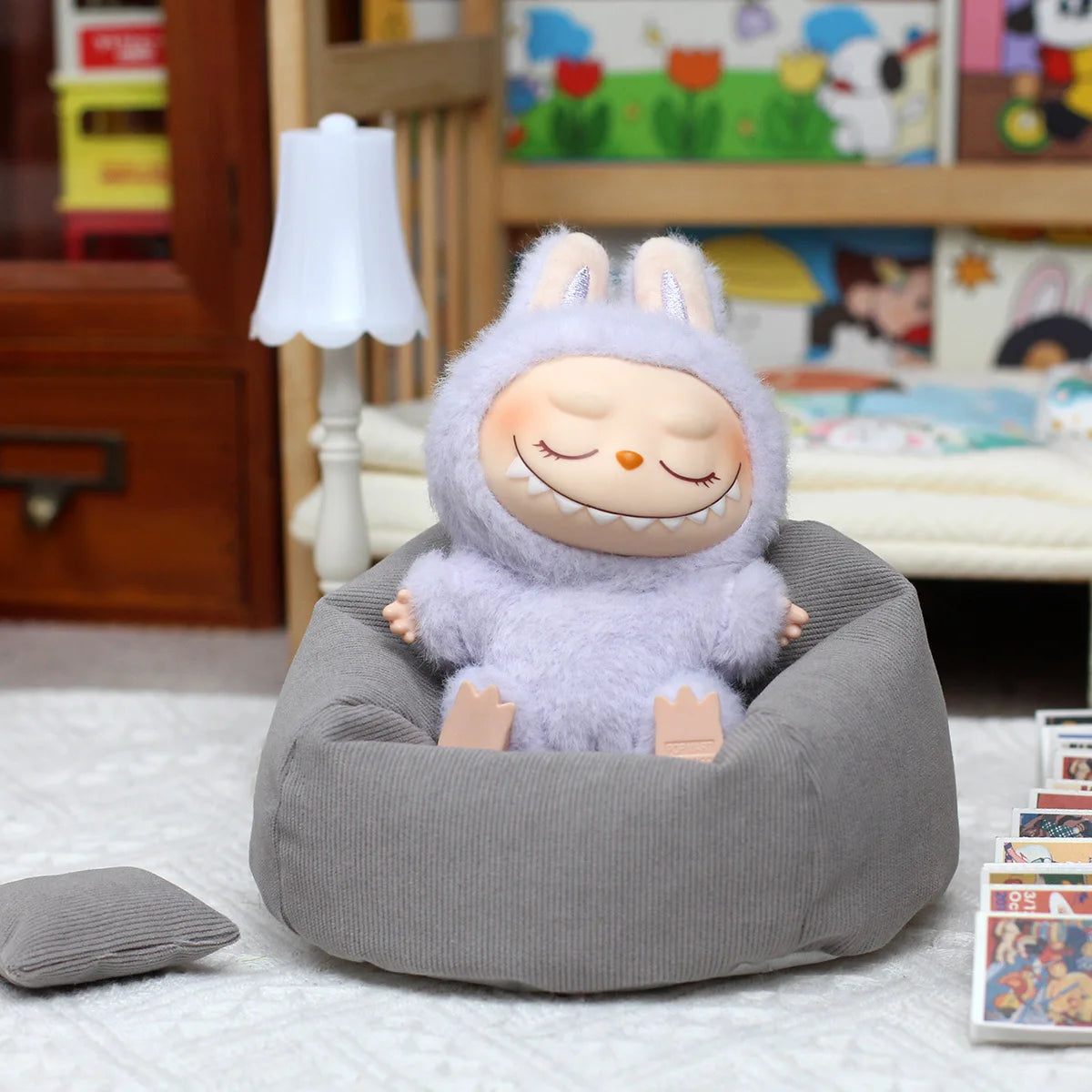 Labubu Doll Sofa for Labubu Mini Lazy Sofa Bed V1 V2 V3 DIY Clothing Accessories Cute Doll Cushion Children's Toy Gift - Fui Fuiu Jewelry